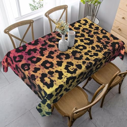 FZQVSLCM Tischdecke für rechteckige Tische, wasserdicht, Sterne, Leopardenmuster, knitterfrei, Bauernhaus-Esstischabdeckung, robuster Stoff, Tischdecke für drinnen und draußen, 140 x 89 cm FZQVSLCM Tischdecke für rechteckige Tische, wasserdicht, Sterne, Leopardenmuster, knitterfrei, Bauernhaus-Esstischabdeckung, robuster Stoff, Tischdecke für drinnen und draußen, 140 x 89 cm von FZQVSLCM