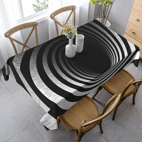 FZQVSLCM Tischdecken für rechteckige Tische, wasserdicht, Spiral-Tunnel, knitterfrei, Bauernhaus-Esstischabdeckung, robuster Stoff, Tischdecke für drinnen und draußen, 140 x 89 cm FZQVSLCM Tischdecken für rechteckige Tische, wasserdicht, Spiral-Tunnel, knitterfrei, Bauernhaus-Esstischabdeckung, robuster Stoff, Tischdecke für drinnen und draußen, 140 x 89 cm von FZQVSLCM