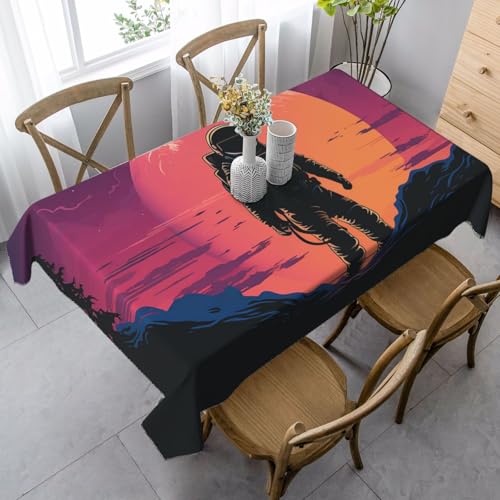 FZQVSLCM Tischdecken für rechteckige Tische, wasserdicht, cooler Astronaut, knitterfrei, Bauernhaus-Esstischabdeckung, robuster Stoff, Tischdecke für drinnen und draußen, 140 x 89 cm FZQVSLCM Tischdecken für rechteckige Tische, wasserdicht, cooler Astronaut, knitterfrei, Bauernhaus-Esstischabdeckung, robuster Stoff, Tischdecke für drinnen und draußen, 140 x 89 cm von FZQVSLCM