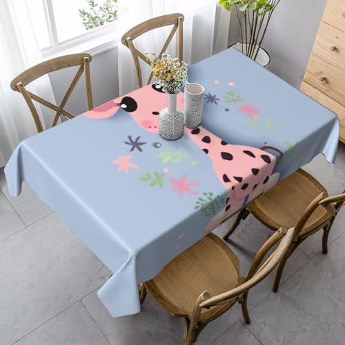 FZQVSLCM Tischdecken für rechteckige Tische, wasserdicht, niedliche Giraffe, knitterfrei, Bauernhaus-Esstischabdeckung, robuster Stoff, Tischdecke für drinnen und draußen, 140 x 89 cm FZQVSLCM Tischdecken für rechteckige Tische, wasserdicht, niedliche Giraffe, knitterfrei, Bauernhaus-Esstischabdeckung, robuster Stoff, Tischdecke für drinnen und draußen, 140 x 89 cm von FZQVSLCM