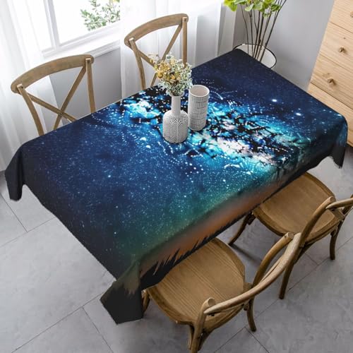 FZQVSLCM Tischdecken für rechteckige Tische, wasserdichte Tischdecke, Himmel voller Sterne, knitterfrei, Bauernhaus-Esstischabdeckung, robuster Stoff, Tischdecke für drinnen und draußen, 140 x 89 cm FZQVSLCM Tischdecken für rechteckige Tische, wasserdichte Tischdecke, Himmel voller Sterne, knitterfrei, Bauernhaus-Esstischabdeckung, robuster Stoff, Tischdecke für drinnen und draußen, 140 x 89 cm von FZQVSLCM