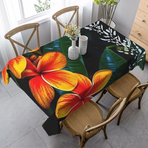 FZQVSLCM Tischdecken für rechteckige Tische, wasserdichte Tischdecke, auffällig, hawaiianische Blumen, knitterfrei, Bauernhaus-Esstischdecke, robuster Stoff, Tischdecke für drinnen und draußen, 140 x FZQVSLCM Tischdecken für rechteckige Tische, wasserdichte Tischdecke, auffällig, hawaiianische Blumen, knitterfrei, Bauernhaus-Esstischdecke, robuster Stoff, Tischdecke für drinnen und draußen, 140 x von FZQVSLCM