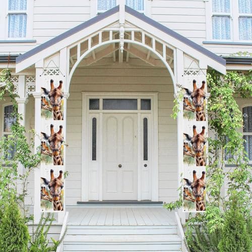 Türbanner Veranda-Schild für Tür, Wandbehang, Banner, Aquarell, Hirsch, Giraffe, Türschild, dekorative Flagge, Frühlingsveranda, Banner, Foto-Hintergrund, Willkommens-Türabdeckung, Wandhintergrund, 2 Türbanner Veranda-Schild für Tür, Wandbehang, Banner, Aquarell, Hirsch, Giraffe, Türschild, dekorative Flagge, Frühlingsveranda, Banner, Foto-Hintergrund, Willkommens-Türabdeckung, Wandhintergrund, 2 von FZQVSLCM