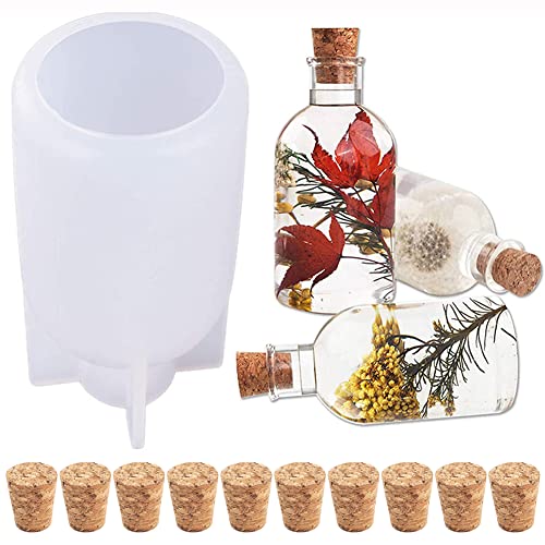 11 pcs epoxidharz set anfänger，silikonformen gießformen，epoxidharz formen，silikonform weihnachten Fit DIY Flasche, Flaschenform Epoxidform von FZSECRIU