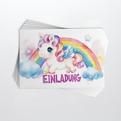 FZSECRIU einhorn deko kindergeburtstag，einhorn einladungskarten，einhorn geburtstag，geburtstagseinladungskarten für jungen und mädchen（Einhorn） von FZSECRIU