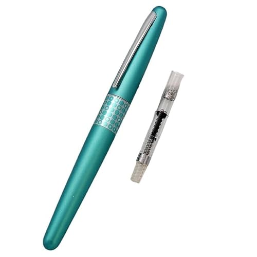 FZXCG Füllfederhalter, Metallstift, Edelstahlfeder, bunt zum Schreiben (Blau, F 0,3 mm) von FZXCG