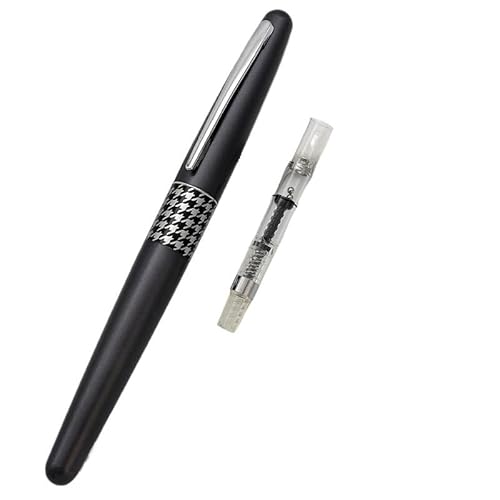 FZXCG Füllfederhalter, Metallstift, Edelstahlfeder, bunt zum Schreiben (Grau, M 0,5 mm) von FZXCG