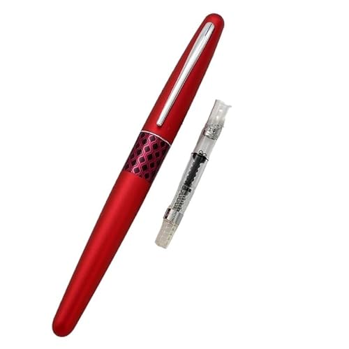 FZXCG Füllfederhalter, Metallstift, Edelstahlfeder, bunt zum Schreiben (rot, F 0,3 mm) von FZXCG