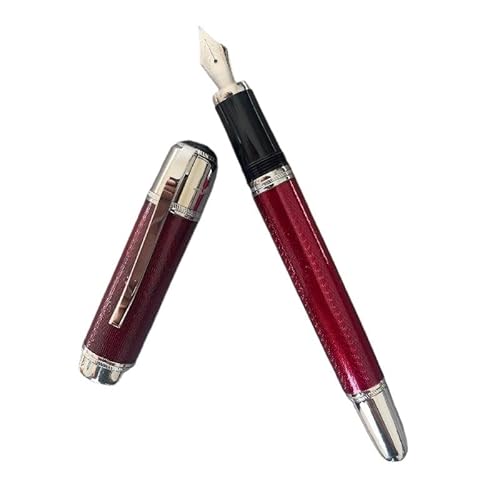 FZXCG Füllfederhalter, Tintenroller, Schreibwaren, Büro, schwerer Halter mit einzigartigem glänzendem Schreibgeschenk, Ozeanblau, Grün, Rot, Schwarz, mit 3 schwarzen Ersatzminen FZXCG Füllfederhalter, Tintenroller, Schreibwaren, Büro, schwerer Halter mit einzigartigem glänzendem Schreibgeschenk, Ozeanblau, Grün, Rot, Schwarz, mit 3 schwarzen Ersatzminen von FZXCG