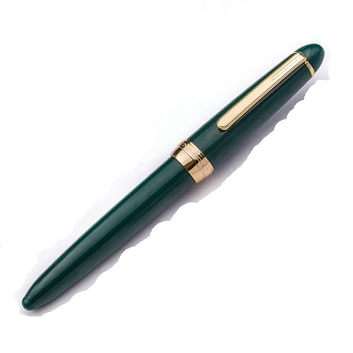 FZXCG Füllfederhalter mit goldenem Clip, transparent, 0,5 mm, für Studenten, Kalligraphie, Praxis, Tintenstifte, Schulbedarf, Büroprodukt, Schreibwaren (grün) von FZXCG