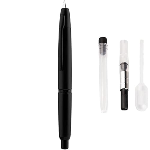 FZXCG Retro-Füllfederhalter, einziehbar, 0,4 mm, extra feine Spitze, zum Schreiben von Schreibwaren, Mattschwarz, 11 Stück FZXCG Retro-Füllfederhalter, einziehbar, 0,4 mm, extra feine Spitze, zum Schreiben von Schreibwaren, Mattschwarz, 11 Stück von FZXCG