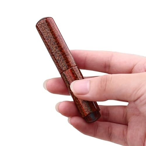 FZXCG Tragbarer Mini-Füllfederhalter aus Kunstharz, Grün-Weiß, Iridium, F-Feder 0,5 mm, Handfläche, kurze Tinte, Schreiben, Büro, Geschenk-Set (05) von FZXCG