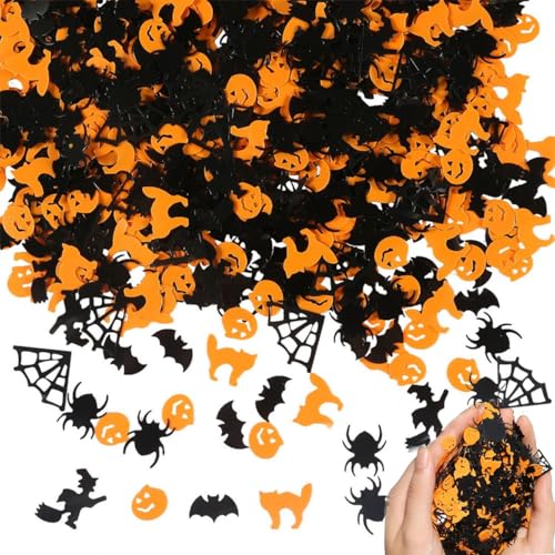 Halloween Deko Konfetti FaJoek 30g/1000 Stück Halloween Dekoration Confetti, Halloween-Konfetti-Tischdeko Dekoration Spinnennetze Hexen Fledermäuse Kürbisse Spinnen Konfetti Halloween Deko Konfetti FaJoek 30g/1000 Stück Halloween Dekoration Confetti, Halloween-Konfetti-Tischdeko Dekoration Spinnennetze Hexen Fledermäuse Kürbisse Spinnen Konfetti von FaJoek