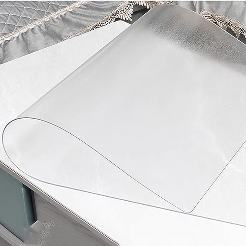 Transparente PVC-Tischabdeckung, Schutzfolie, 2.0, weicher Glas-Tischschutz, mattiert, transparent, geeignet für Couchtisch, Esstisch, Schreibtisch (60 x 120 cm) von FaRdas