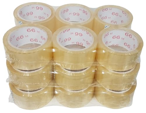 FabaCare Paketklebeband, stark klebend, Transparentes Klebeband für Kartons, Versandklebeband, Paketband, Verpackungsband, Packband, Haftklebeband, Klebebandrolle, Packbandrolle, 66m x 50mm, 18 Rollen FabaCare Paketklebeband, stark klebend, Transparentes Klebeband für Kartons, Versandklebeband, Paketband, Verpackungsband, Packband, Haftklebeband, Klebebandrolle, Packbandrolle, 66m x 50mm, 18 Rollen von FabaCare