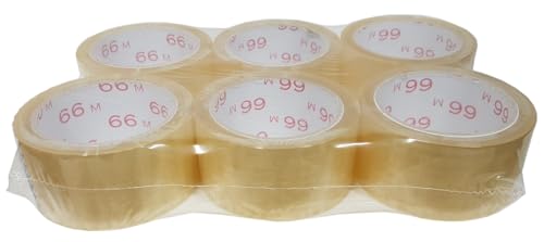 FabaCare Paketklebeband, stark klebend, Transparentes Klebeband für Kartons, Versandklebeband, Paketband, Verpackungsband, Packband, Haftklebeband, Klebebandrolle, Packbandrolle, 66m x 50mm, 6 Rollen FabaCare Paketklebeband, stark klebend, Transparentes Klebeband für Kartons, Versandklebeband, Paketband, Verpackungsband, Packband, Haftklebeband, Klebebandrolle, Packbandrolle, 66m x 50mm, 6 Rollen von FabaCare