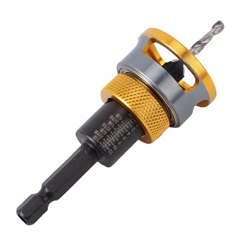 Fabater Einstellbare Tiefe 4 Flöten -Countersink -Bohrer Bit für Präzise Countersinks auf Verschiedenen Materialien, Ideal für Trockenbau und Plastikplatten von Fabater