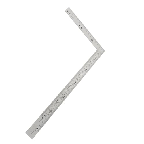 Fabater Hohe Härte Edelstahl Rechtwinkeliger Lineal für Einfache Winkelmessungen, 500x250 Mm Quadratmeldung für Tischlerei und Konstruktion (300 mm*150 mm) von Fabater