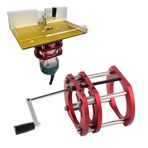 Router Lift, 4 Backen Klemm Router Tisch Hebesystem Basis, Router Lift Basis aus Aluminiumlegierung für Motoren mit 64–66 Mm Durchmesser, Holzbearbeitungsgravur DIY Werkzeuge, Rot Router Lift, 4 Backen Klemm Router Tisch Hebesystem Basis, Router Lift Basis aus Aluminiumlegierung für Motoren mit 64–66 Mm Durchmesser, Holzbearbeitungsgravur DIY Werkzeuge, Rot von Fabater