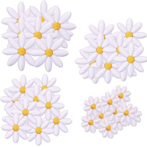 FabbyGlow 40 PCS weiße Gänseblümchen-Stickereiaufnäher in verschiedenen Größen, ideal für DIY-Kleidung, Hosen, Hüte, Rucksäcke und mehr FabbyGlow 40 PCS weiße Gänseblümchen-Stickereiaufnäher in verschiedenen Größen, ideal für DIY-Kleidung, Hosen, Hüte, Rucksäcke und mehr von FabbyGlow