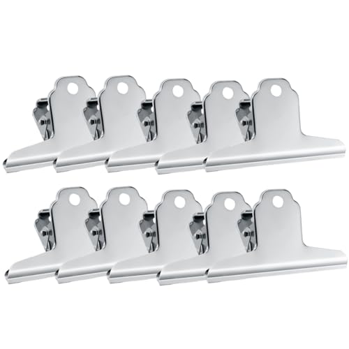 10 Stück Büroklammer Edelstahl Papierbinder, 102mm Metall Bindemittel Clips Brief Klammern für Zuhause Büro Schulbedarf von Fabchik