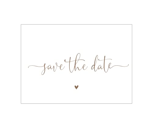 Fabelhafte Dinge Save the Date Karten Hochzeit Gold Wir heiraten Postkarten Einlaudungskarten Hochzeit (25 Stück) von Fabelhafte Dinge