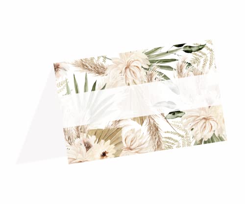 Fabelhafte Dinge Tischkarten Namenskarten Boho 50 Stück zum beschriften Hochzeit Geburtstag Konfirmation Kommunion Taufe Feier (Boho Floral) von Fabelhafte Dinge