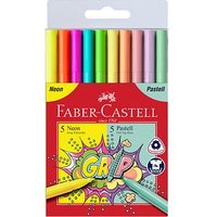 10 FABER-CASTELL Grip Filzstifte farbsortiert von Faber-Castell
