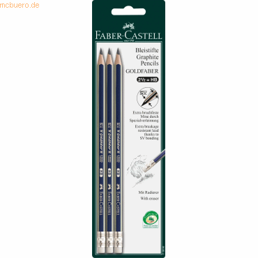 Faber Castell Bleistift Goldfaber G-tip HB Blisterkarte von Faber Castell