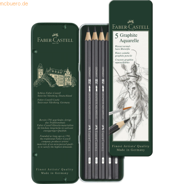 10 x Faber Castell Bleistift Graphit Aquarelle VE=5 Stück von Faber Castell