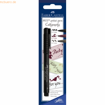 5 x Faber Castell Tuschestift Pitt Artist Pen Spitze: Calligraphy schw 5 x Faber Castell Tuschestift Pitt Artist Pen Spitze: Calligraphy schw von Faber Castell
