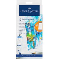 12 FABER-CASTELL Acrylfarben farbsortiert 12 x 20,0 ml von Faber-Castell