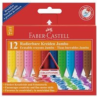 FABER-CASTELL Jumbo Wachsmalstifte farbsortiert, 12 St. von Faber-Castell