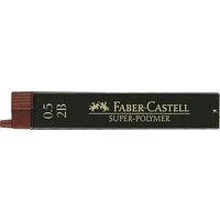 FABER-CASTELL SUPER-POLYMER Bleistiftminen schwarz 2B 0,5 mm, 12 St. von Faber-Castell