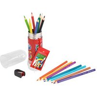 FABER-CASTELL Colour Grip Rakete Buntstifte farbsortiert, 15 St. von Faber-Castell