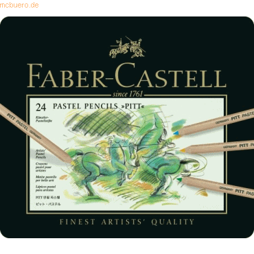 Faber Castell Pastellstift Pitt Pastell 24 Stifte farbig sortiert im M von Faber Castell