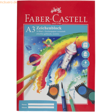 20 x Faber Castell Zeichenblock A3 Rote Linie 10 Blatt von Faber Castell