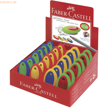 Faber Castell Radierer Oval farbig sortiert von Faber Castell