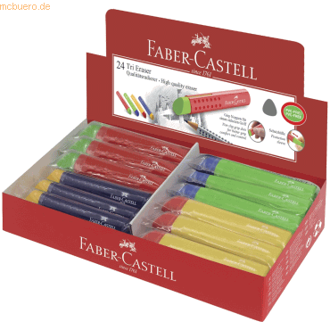 Faber Castell Radierer Tri farbig sortiert von Faber Castell