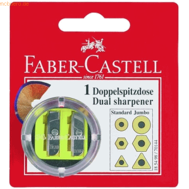 5 x Faber Castell Doppelspitzdose 54-18 8-11 mm farbig sortiert auf Bl von Faber Castell