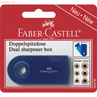 Faber Castell Doppelspitzdose Sleeve farbig sortiert auf Blisterkarte von Faber Castell