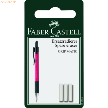 5 x Faber Castell Ersatzradierer Grip-Matic auf Blisterkarte VE=3 Stüc von Faber Castell