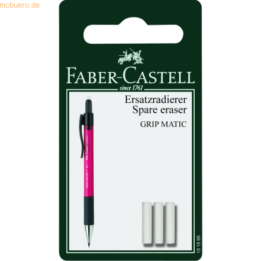 5 x Faber Castell Ersatzradierer Grip-Matic auf Blisterkarte VE=3 Stüc 5 x Faber Castell Ersatzradierer Grip-Matic auf Blisterkarte VE=3 Stüc von Faber Castell