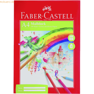 5 x Faber Castell Malblock A4 Rote Linie 100 Blatt von Faber Castell