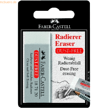 Faber Castell Radierer Dust-Free Kunststoff weiß auf Blisterkarte von Faber Castell