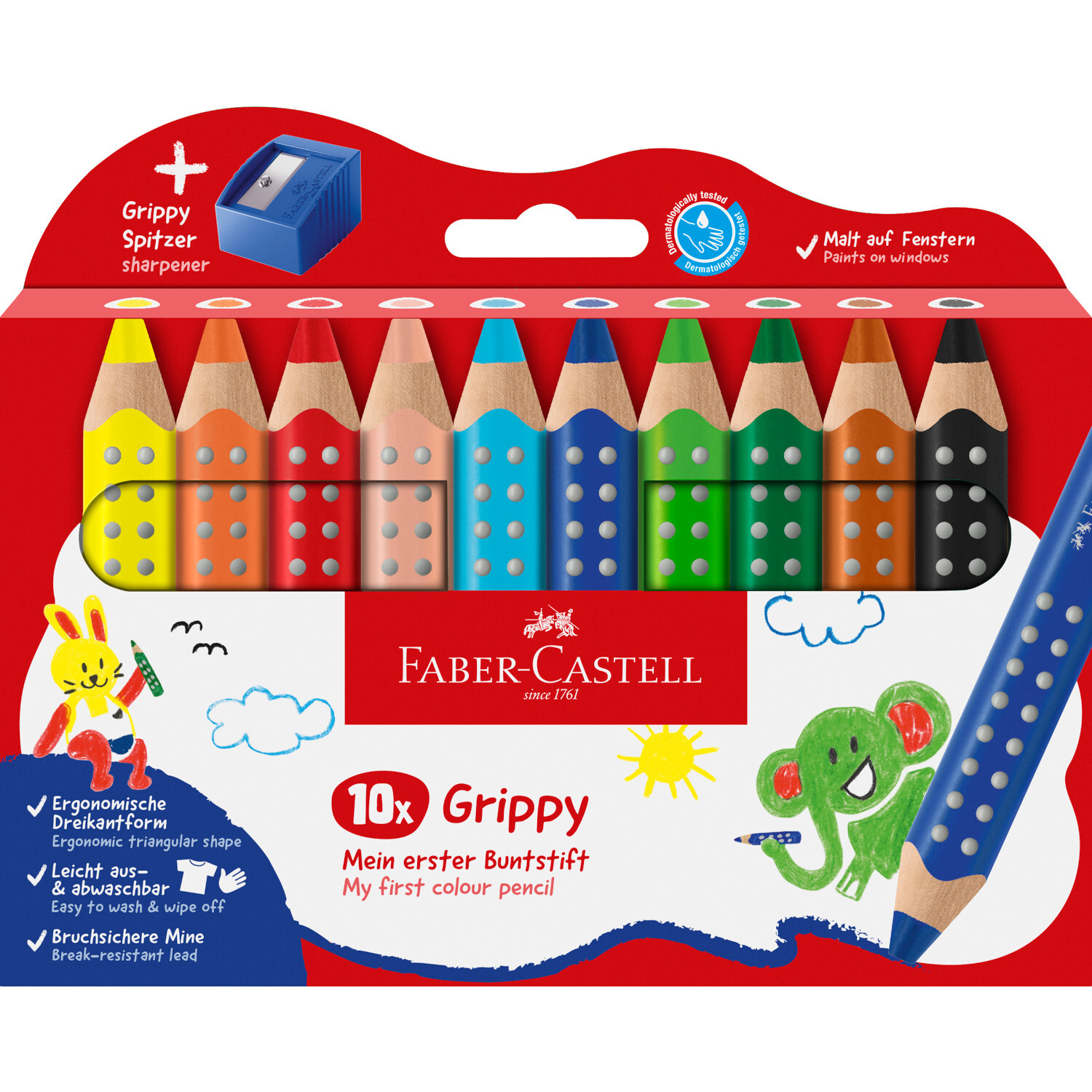 Faber Castell Buntstift Grippy Set + Spitzer von Faber Castell