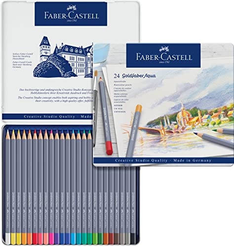 FABER-CASTELL 114624 - Aquarellstifte Goldfaber, 24-teiliges Buntstifte Set, bruchsicher, vollständig wasservermalbar FABER-CASTELL 114624 - Aquarellstifte Goldfaber, 24-teiliges Buntstifte Set, bruchsicher, vollständig wasservermalbar von Faber-Castell