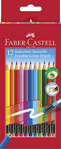 FABER-CASTELL 116612 - Radierbare Buntstifte mit Gummitip, 12er Kartonetui, 1 Stück FABER-CASTELL 116612 - Radierbare Buntstifte mit Gummitip, 12er Kartonetui, 1 Stück von Faber-Castell
