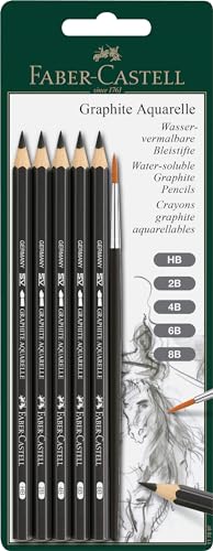FABER-CASTELL 117897 - Bleistifte Set Graphite Aquarell, 6-teilig, inkl. Aquarellpinsel, für Künstler FABER-CASTELL 117897 - Bleistifte Set Graphite Aquarell, 6-teilig, inkl. Aquarellpinsel, für Künstler von Faber-Castell