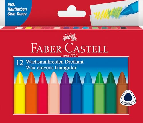 FABER-CASTELL 120010 - Dreikant Wachsmalstifte, 12er Etui FABER-CASTELL 120010 - Dreikant Wachsmalstifte, 12er Etui von Faber-Castell